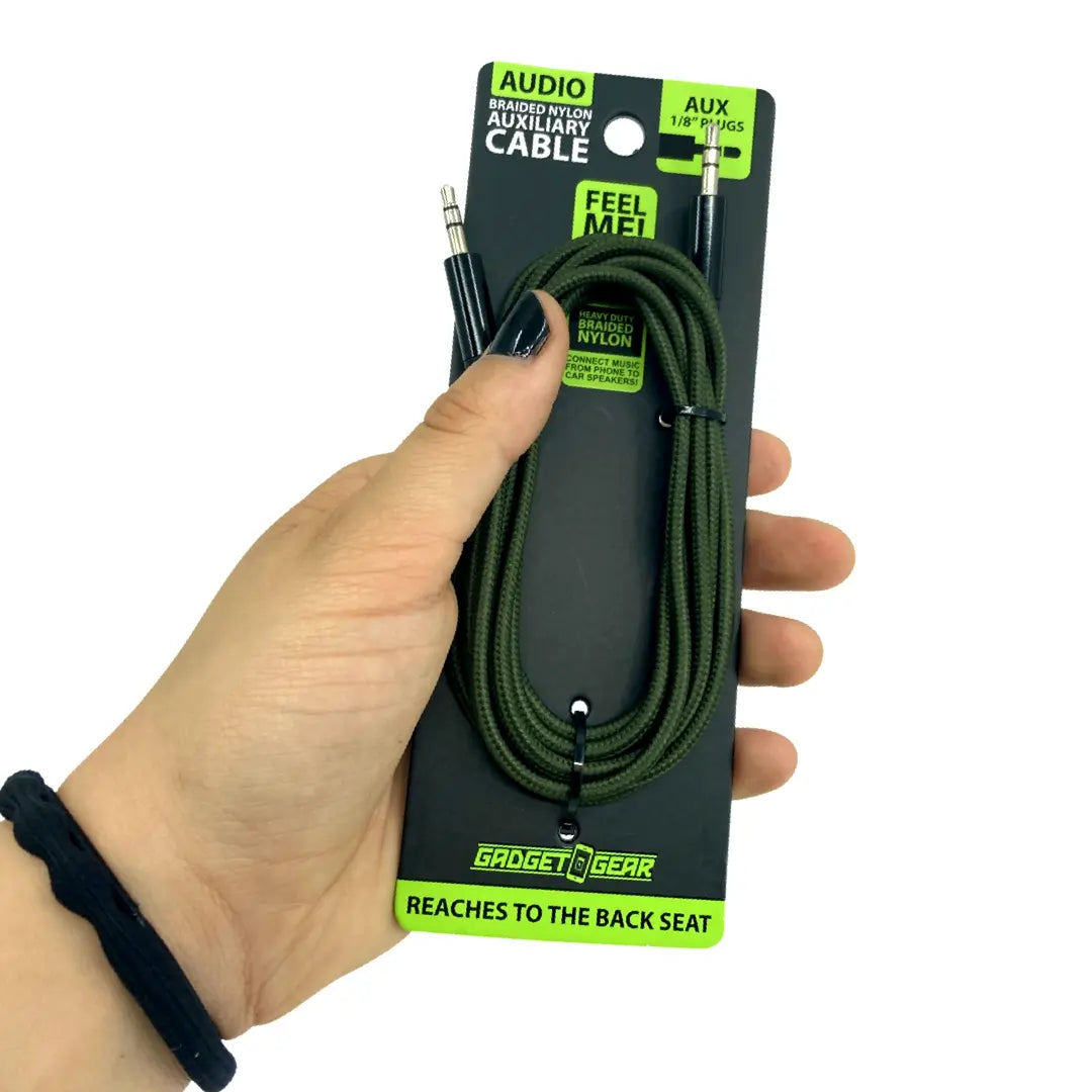 Auxiliary Audio Cable 7FT - 6 Pieces Per Retail Ready Display 23197 GADGET GEAR